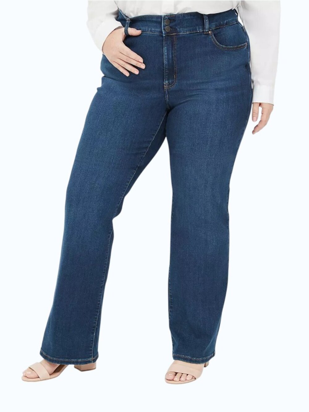 NWT Lane Bryant Tighter Tummy Fit High-Rise Boot Jeans Womens 26 Short Dark Wash